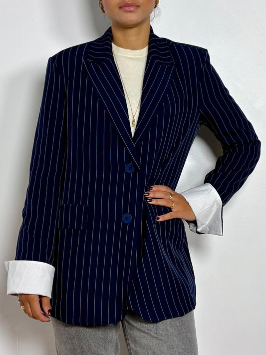 Blazer rayé avec doublure - Karen