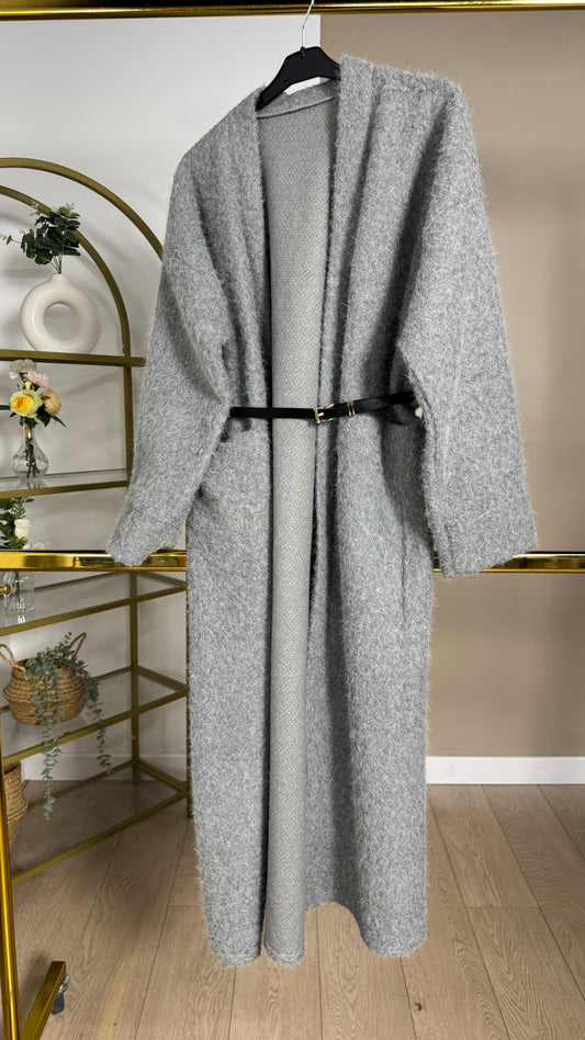 Gilet long pilou pilou avec ceinture