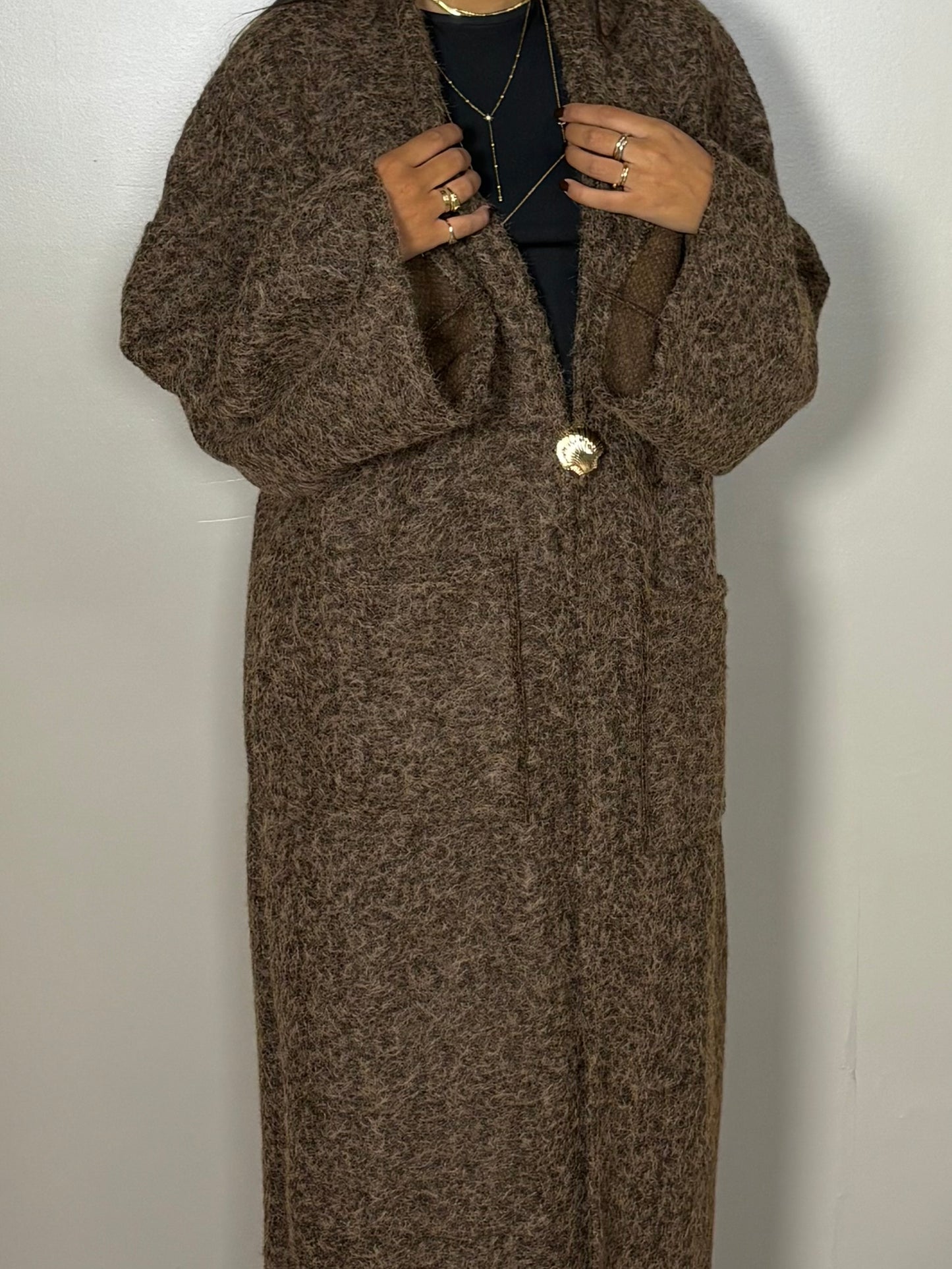 Gilet long tricot pilou Julia