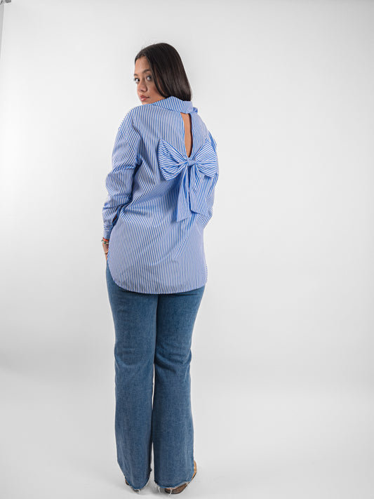 Chemise rayé à noeuds