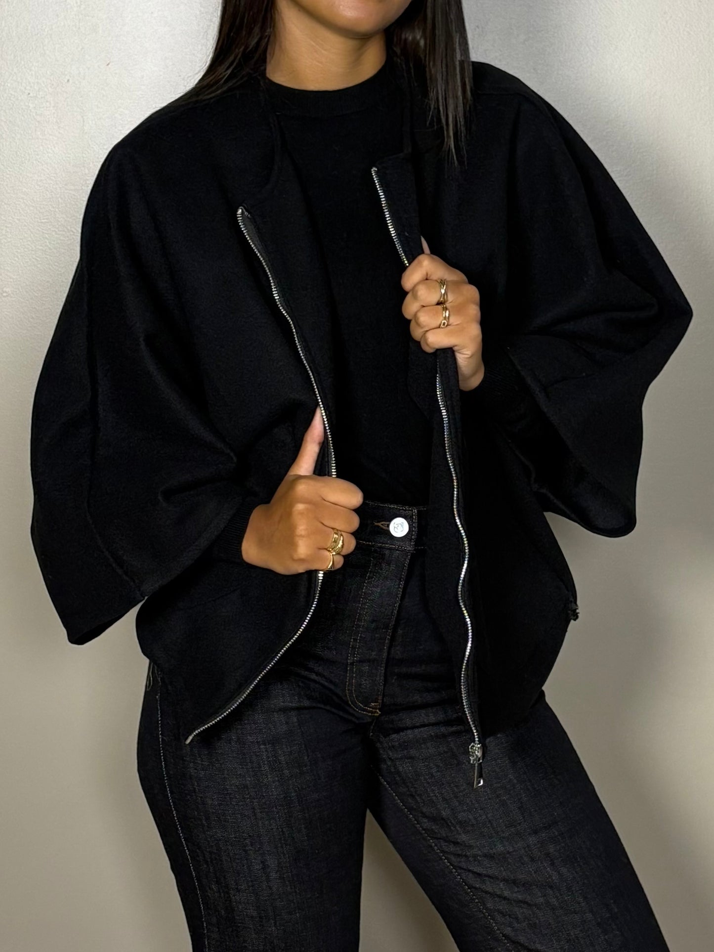 Veste zippé façon laine Sana