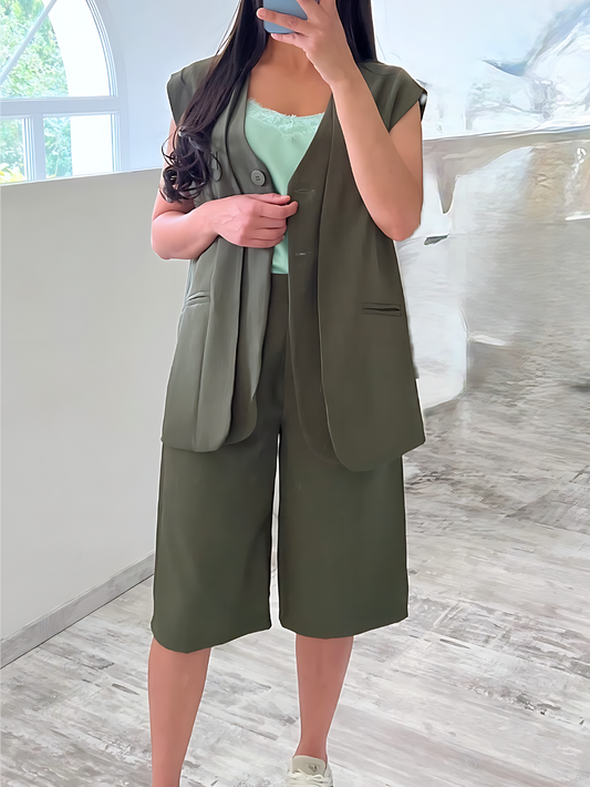 Ensemble BELLA bermuda gilet sans manches F3