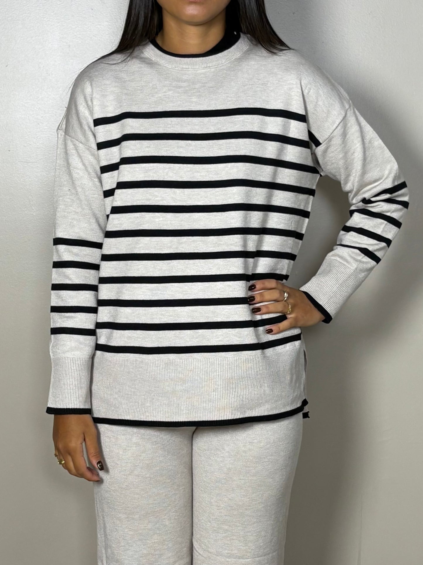 Ensemble rayé décontracté Sandy