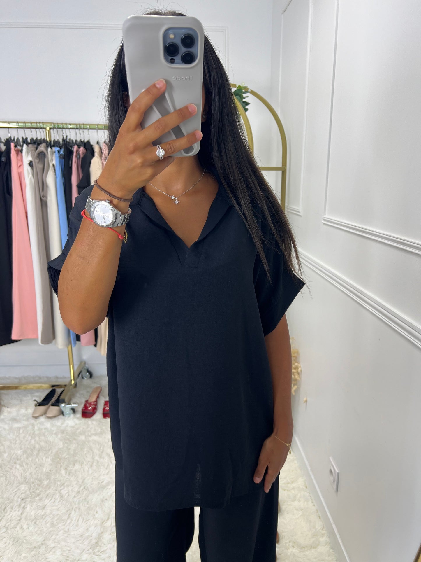 Ensemble tshirt à col