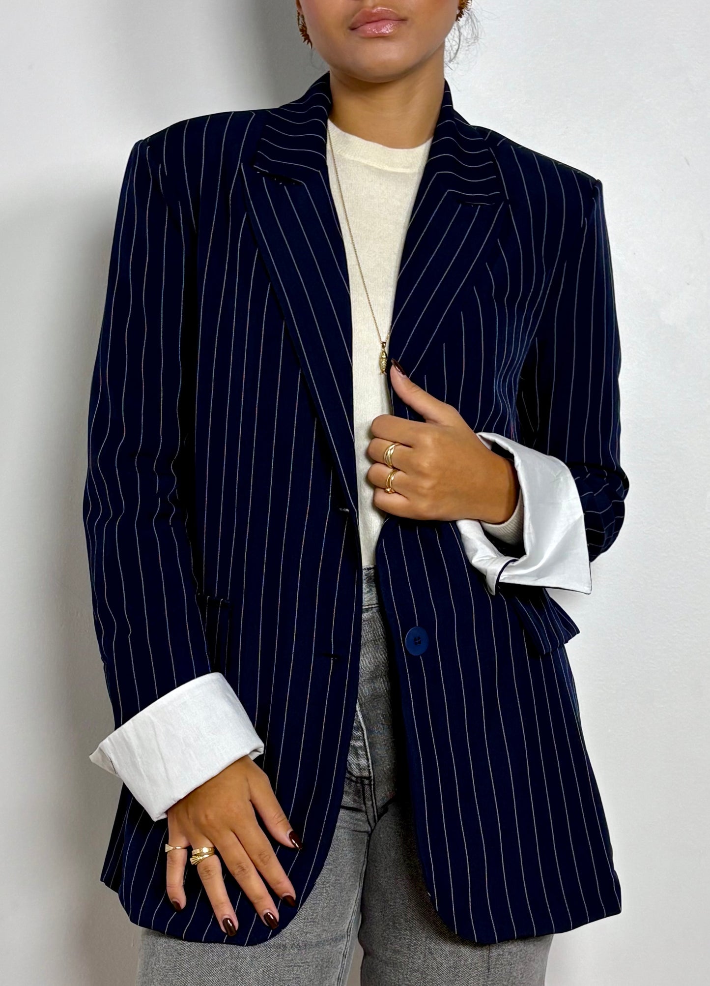 Blazer rayé avec doublure - Karen