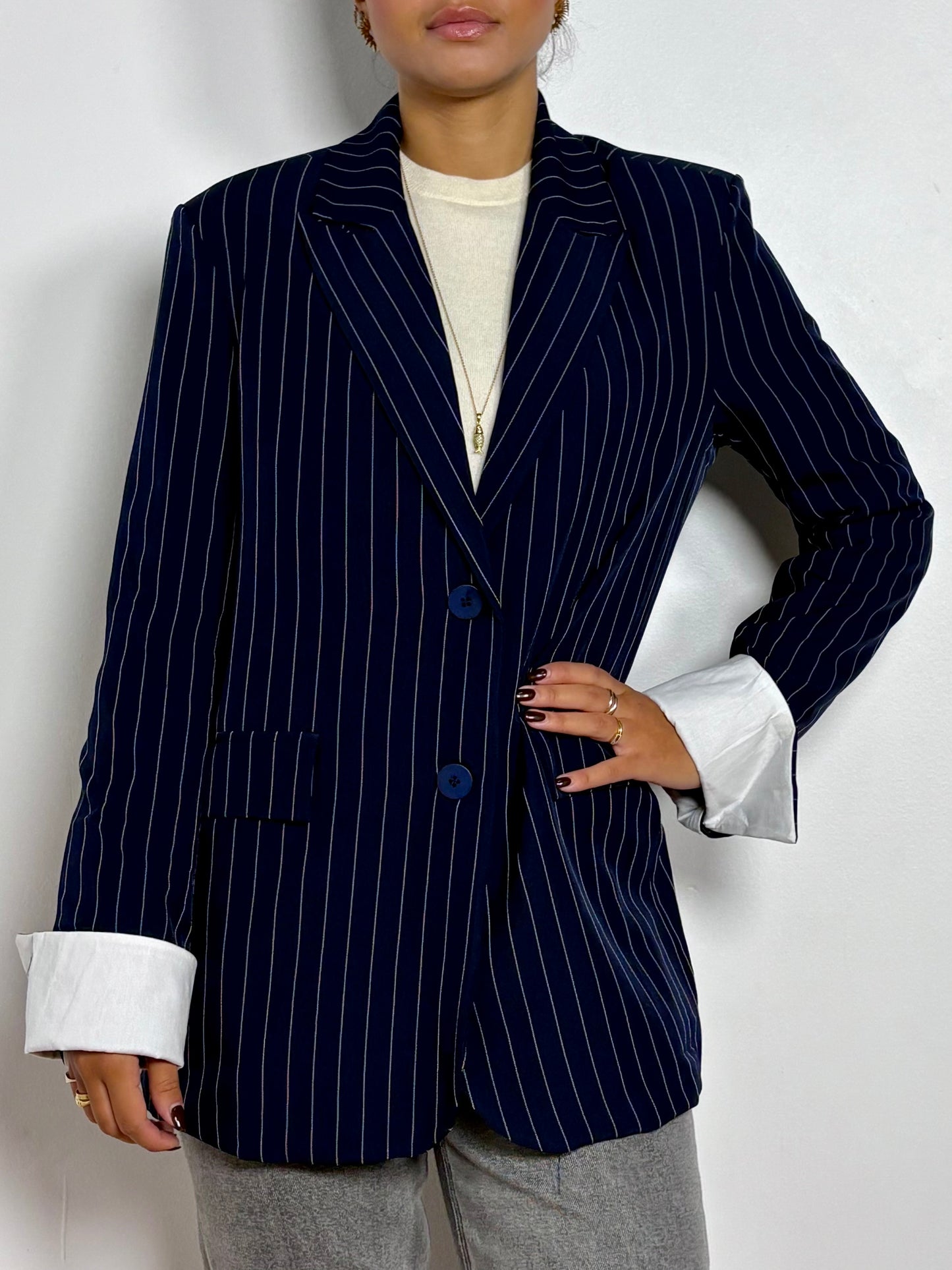 Blazer rayé avec doublure - Karen