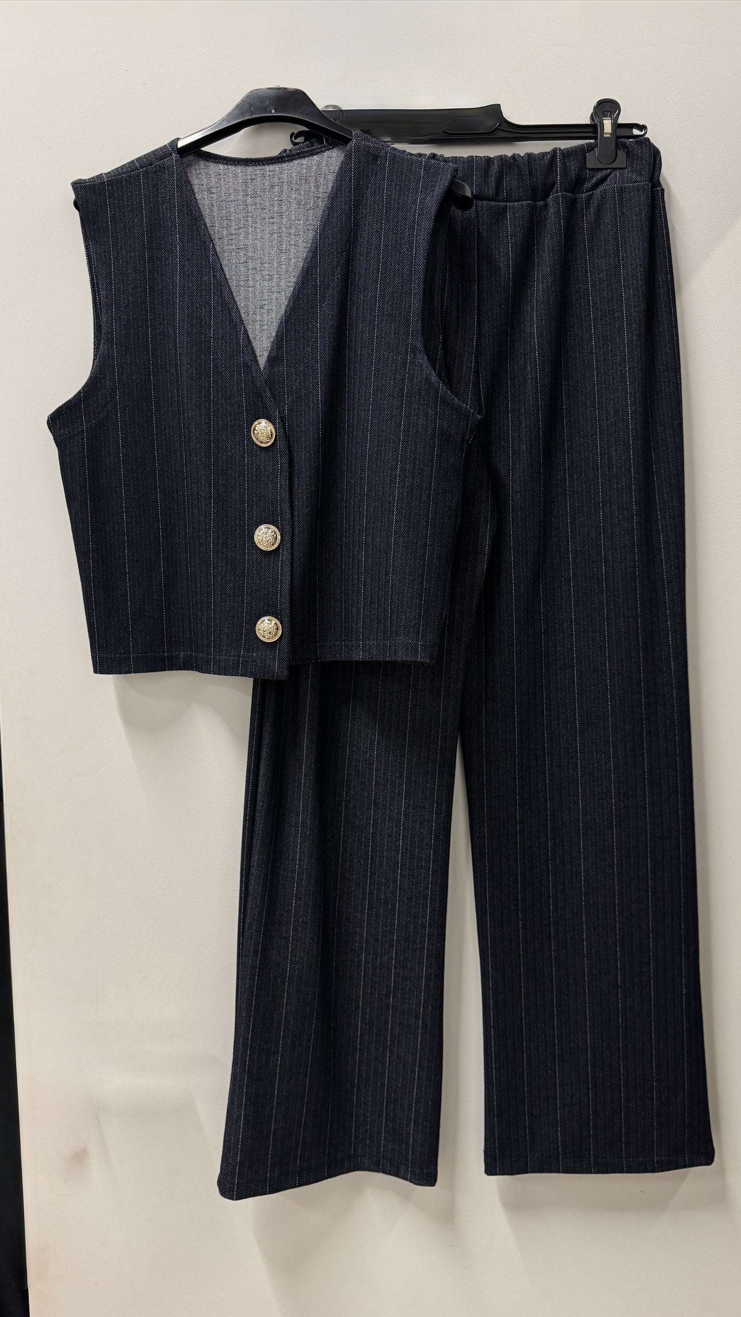 Ensemble façon jean sans manches MA