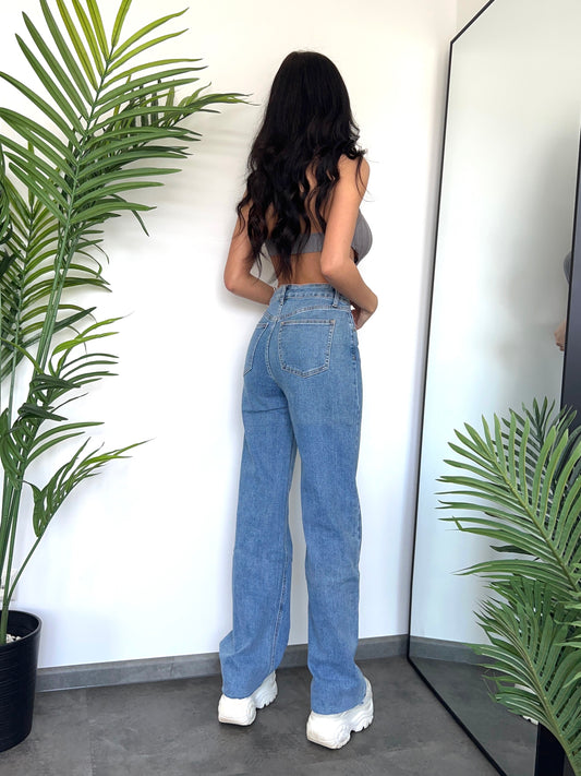 Jean wide leg stretch
