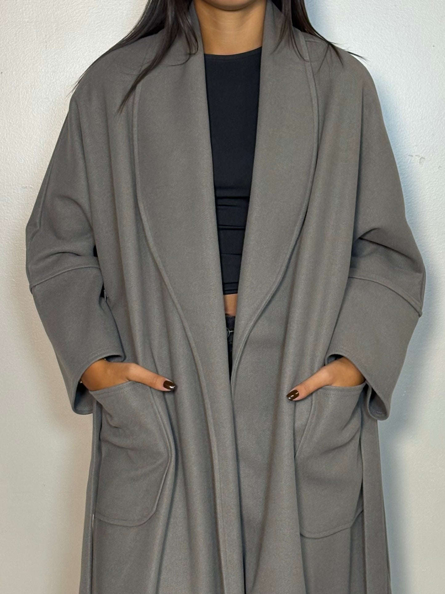 Veste longue avec ceinture PRESCILLA