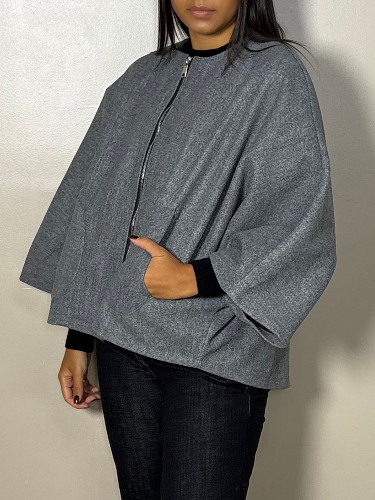 Veste zippé façon laine Sana