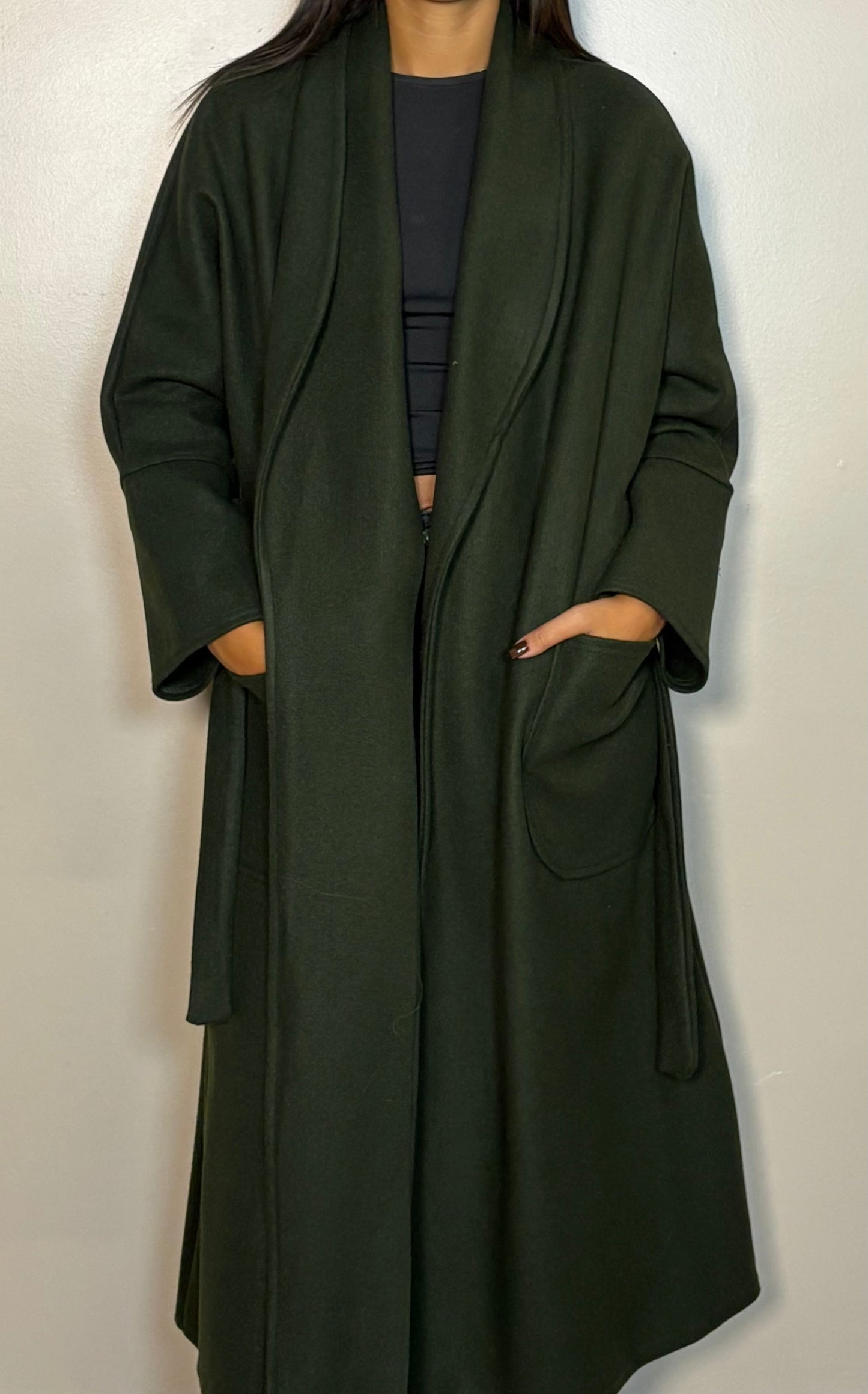 Veste longue avec ceinture PRESCILLA