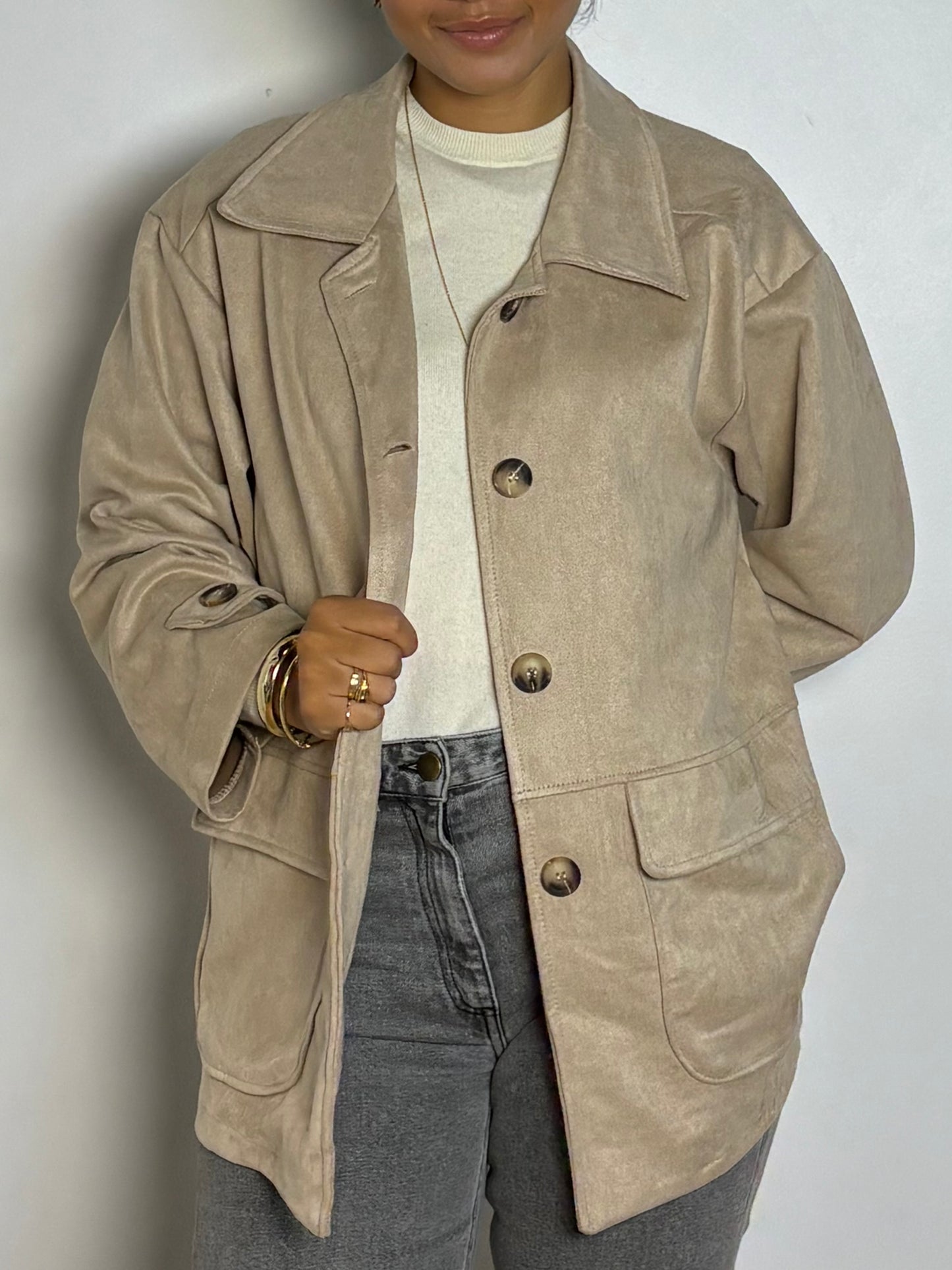 Gilet façon daim Janis