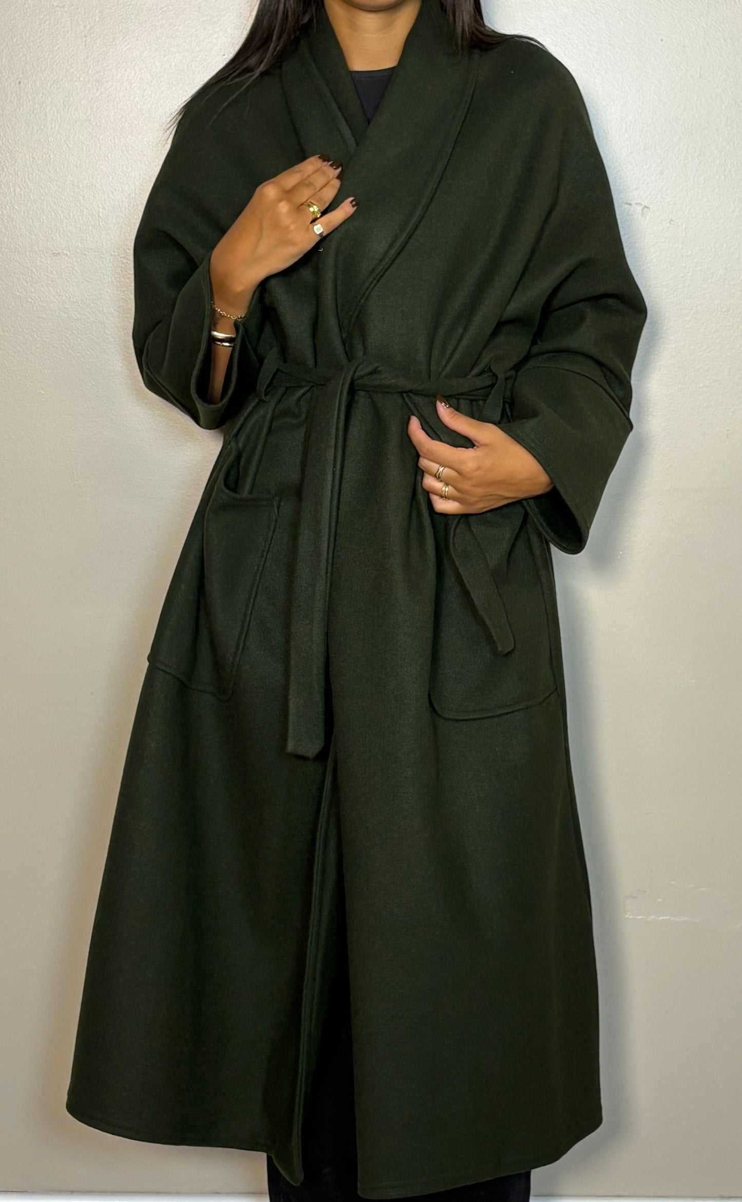 Veste longue avec ceinture PRESCILLA