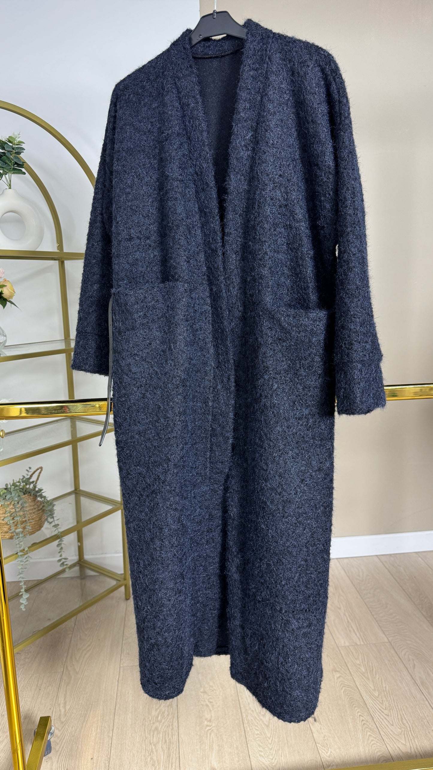 Gilet long pilou pilou avec ceinture