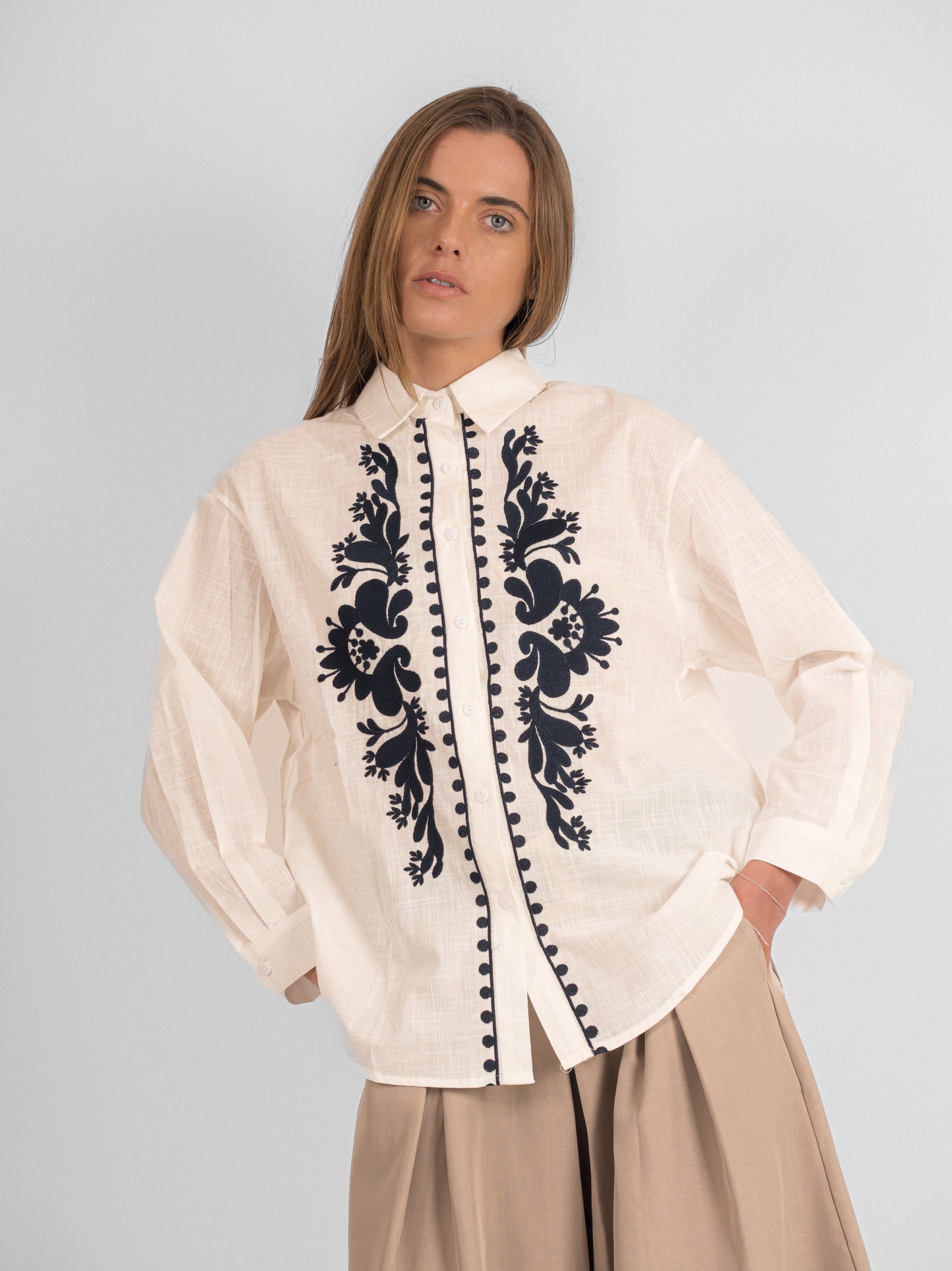 Chemise col classique brodé - P3 PA