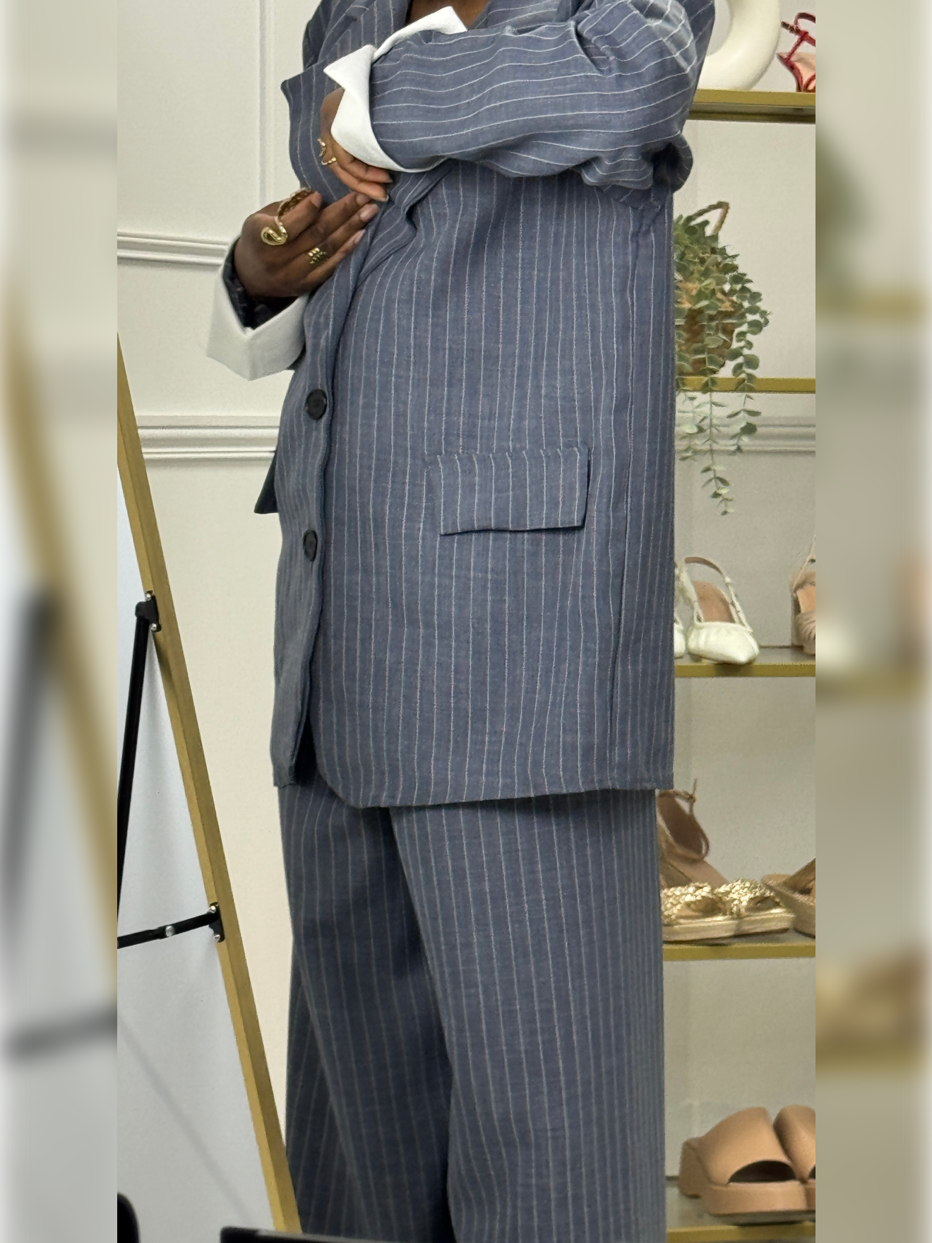 Ensemble blazer rayé - C1