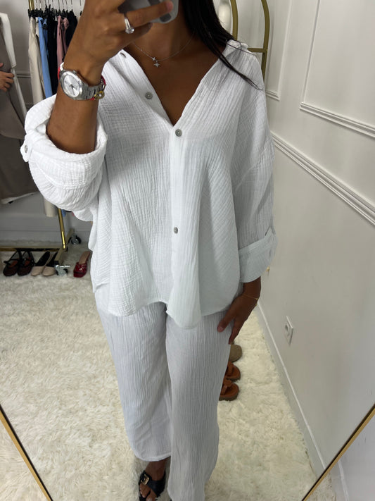 Ensemble chemise gaz de coton - P1