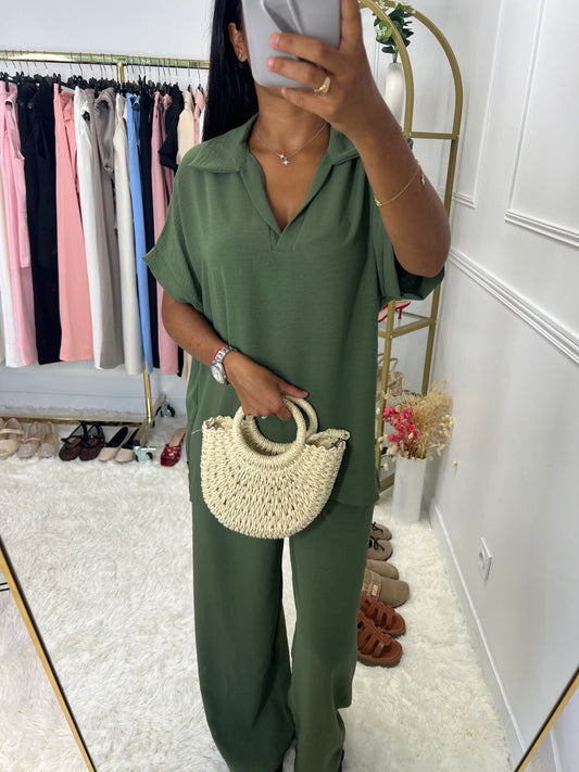 Ensemble tshirt à col