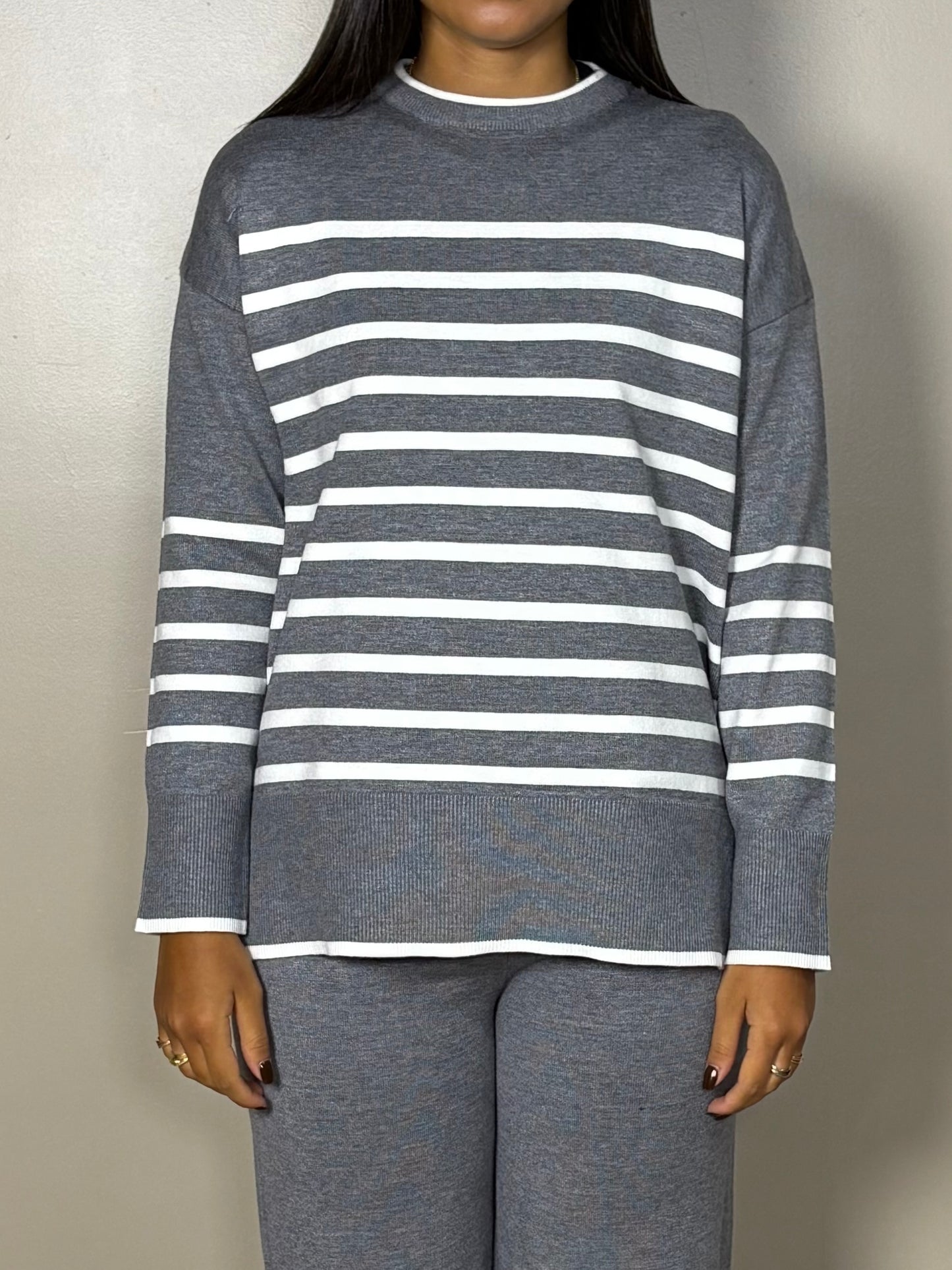 Ensemble rayé décontracté Sandy