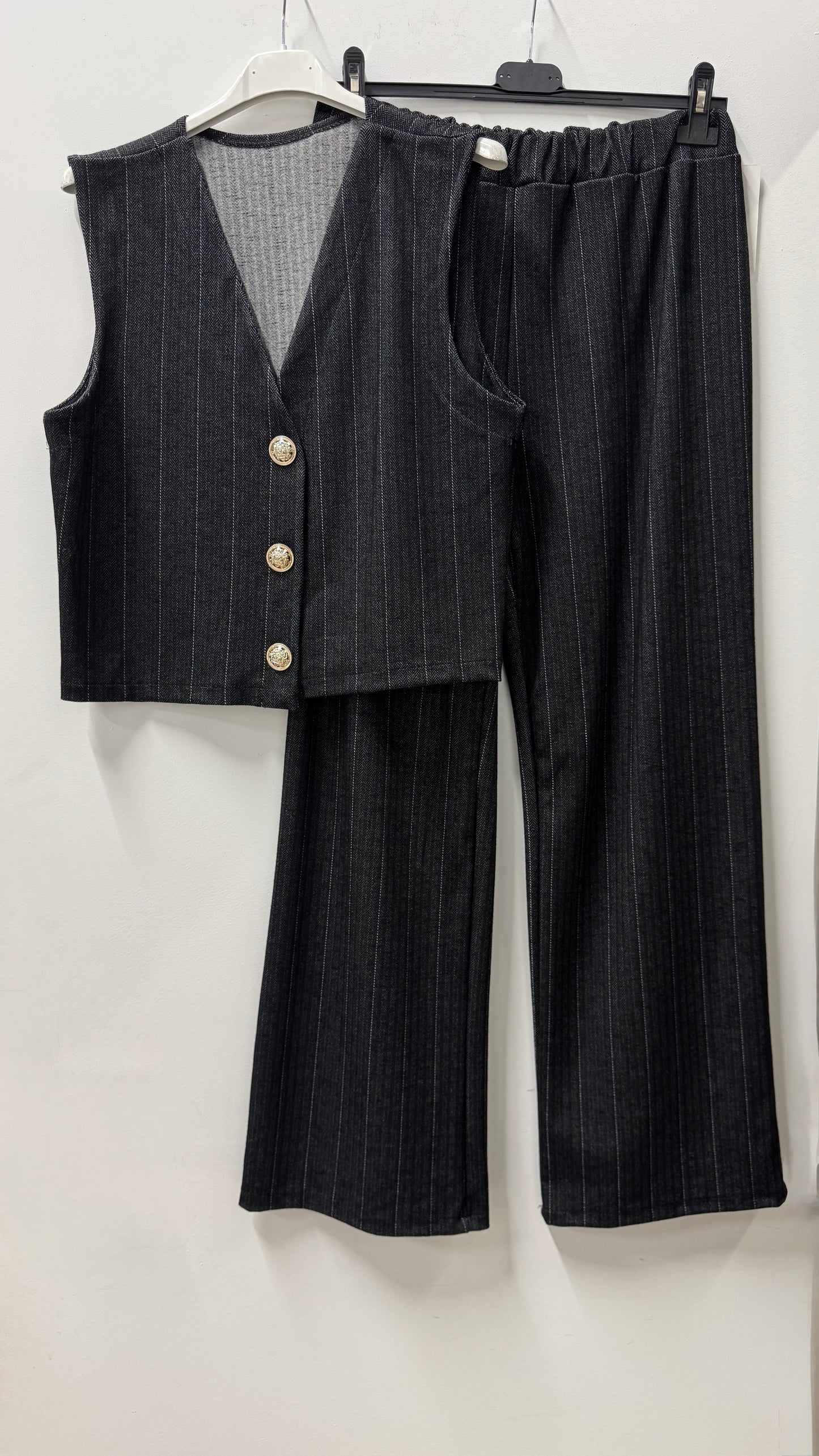 Ensemble façon jean sans manches MA