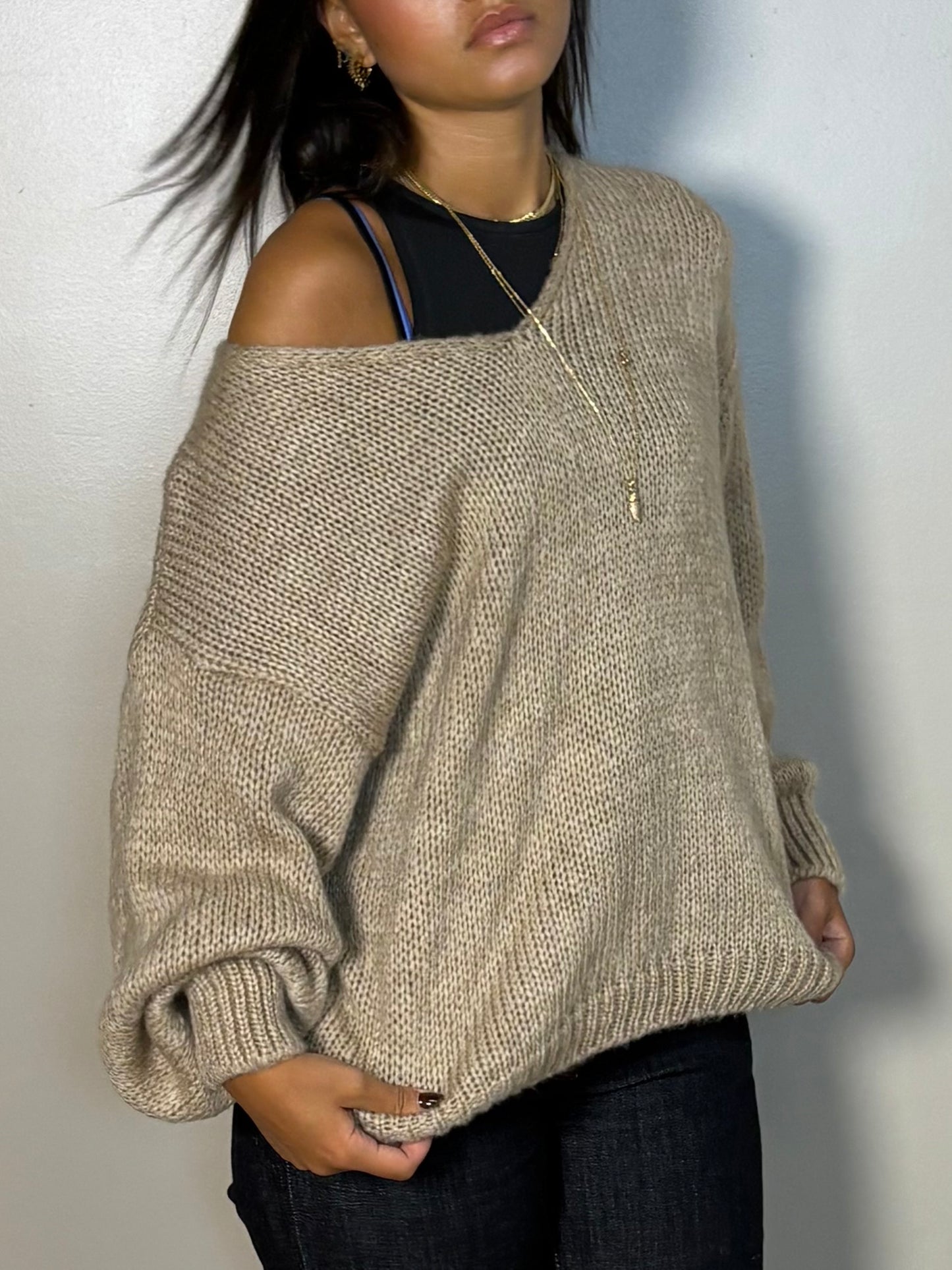 Pull tricoté col V Delia