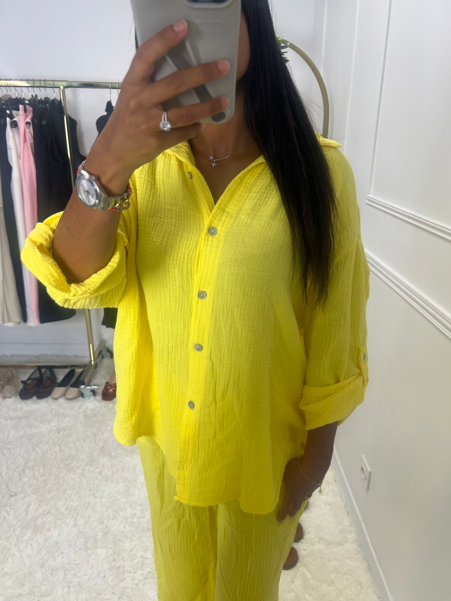 Ensemble chemise gaz de coton - P1