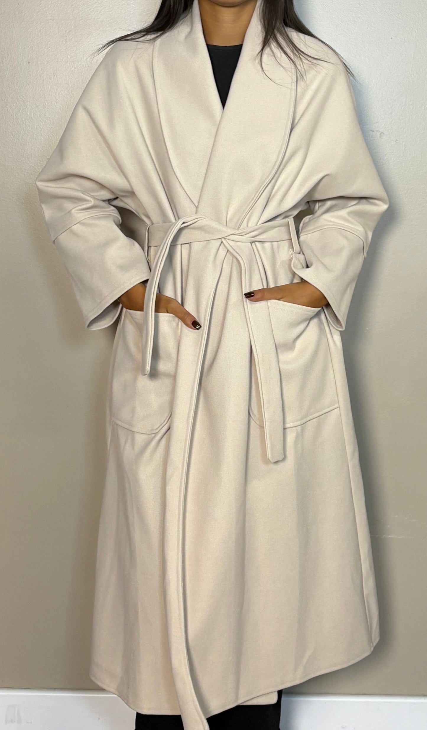 Veste longue avec ceinture PRESCILLA