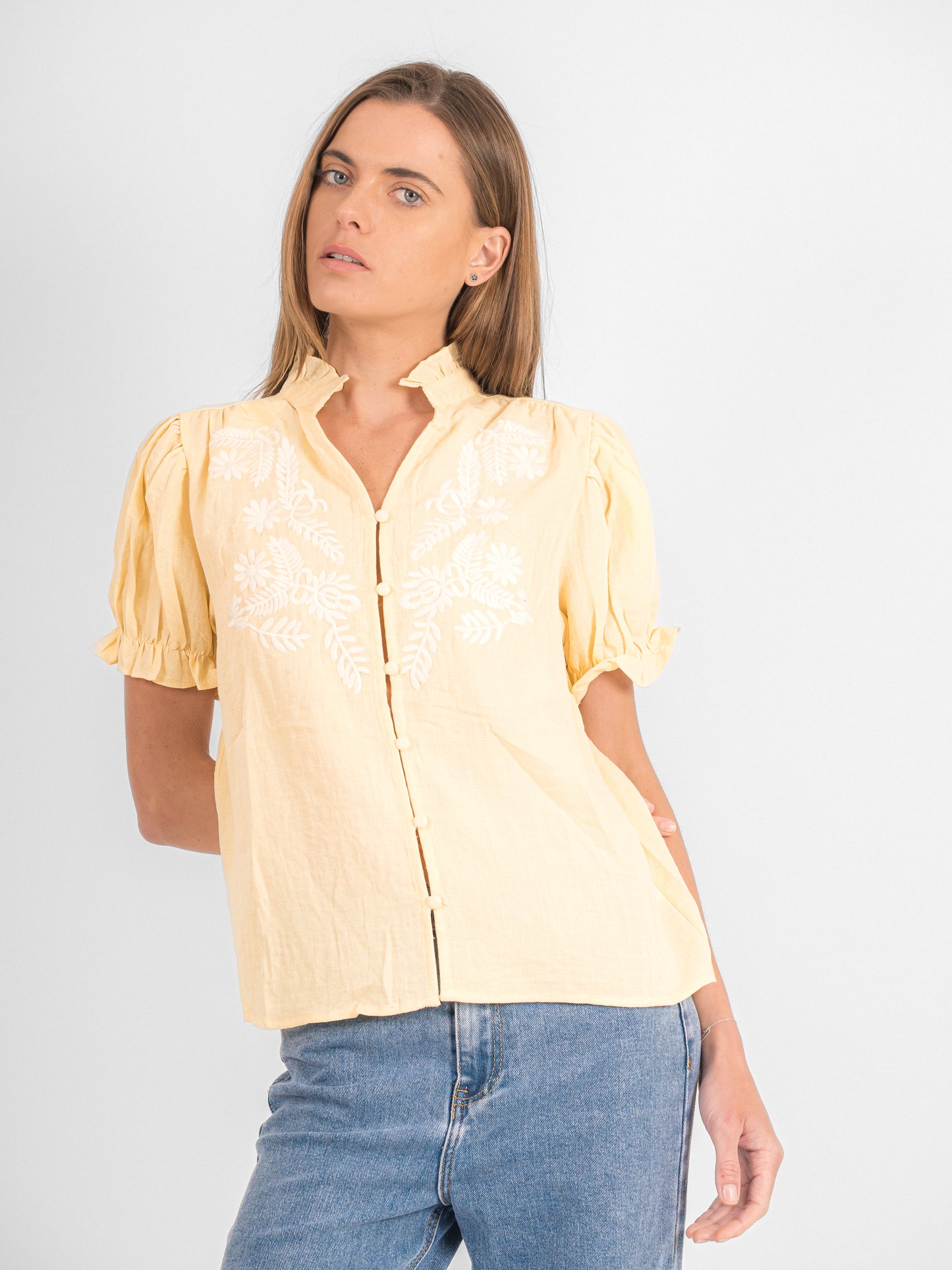 Chemise brodée à manche courte - P3 PA