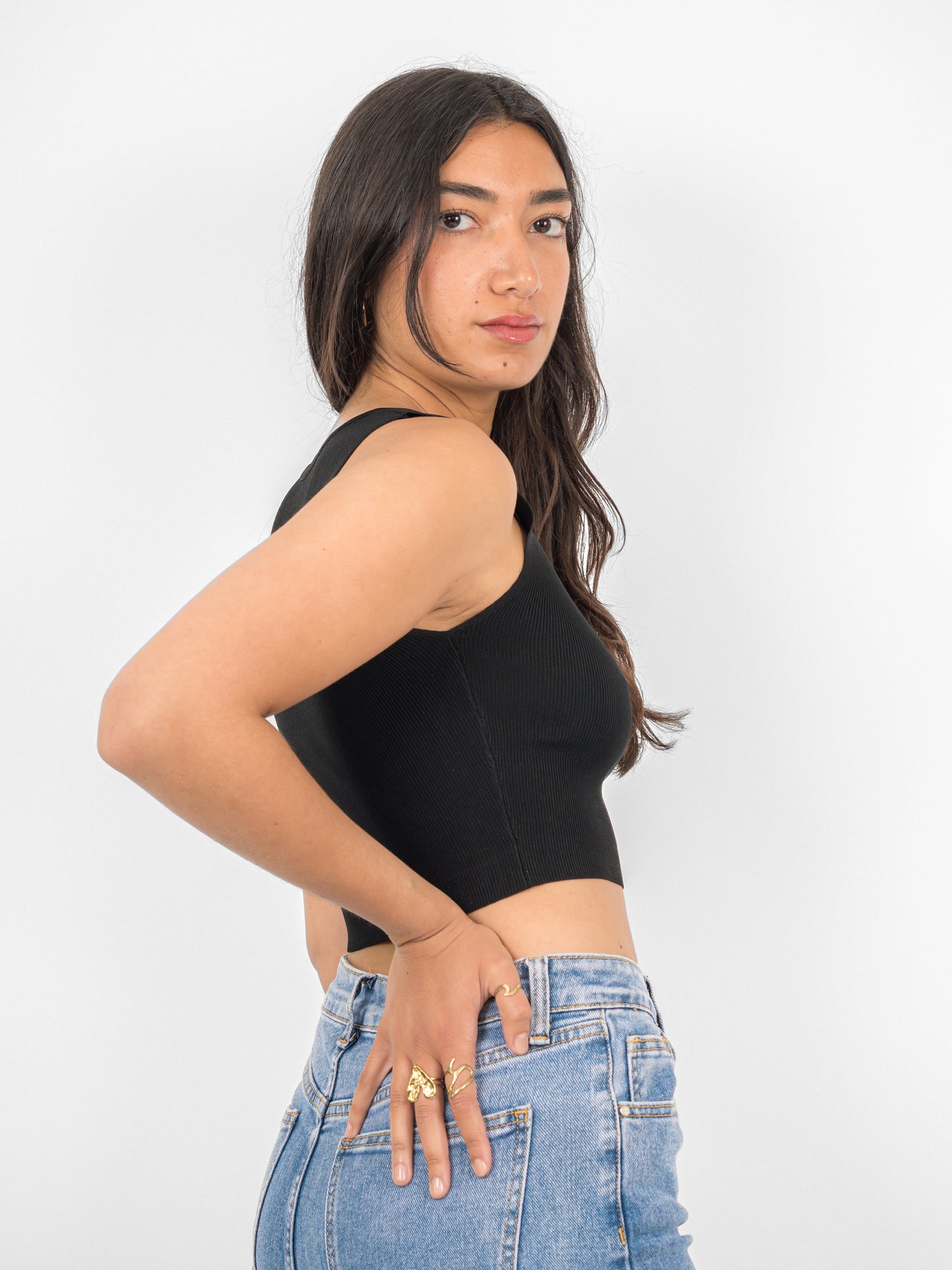 Crop top col carré - PA