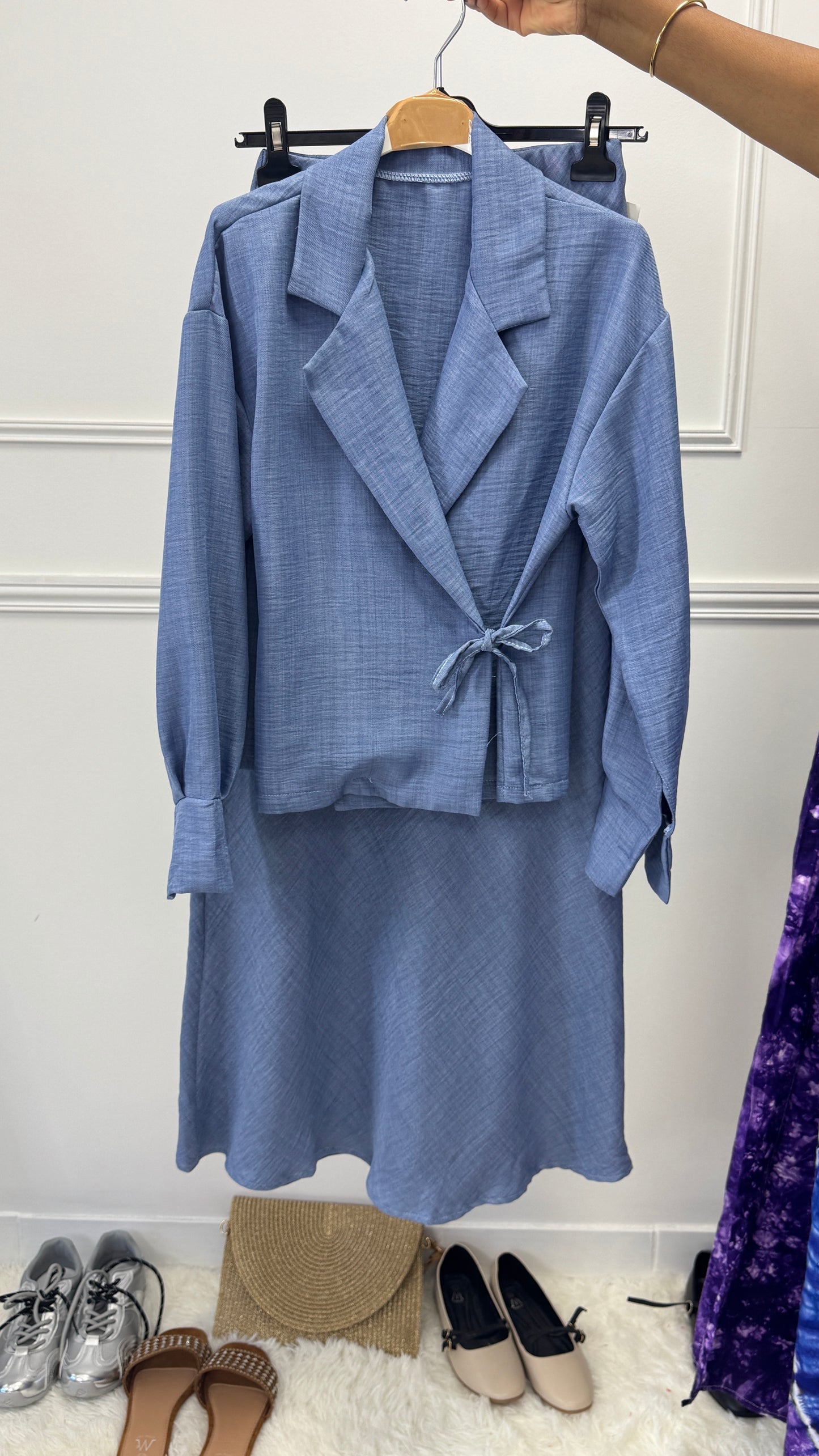 Ensemble blazer jupe longue