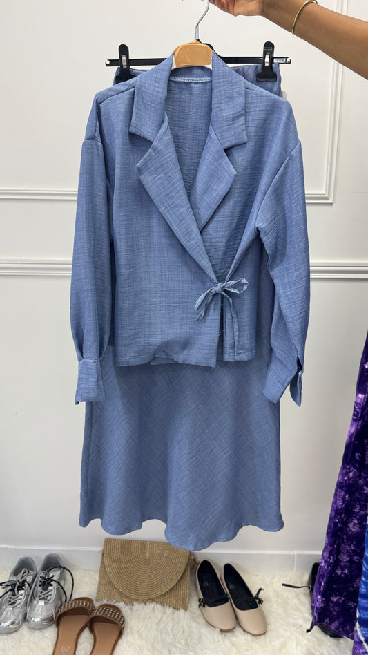 Ensemble blazer jupe longue