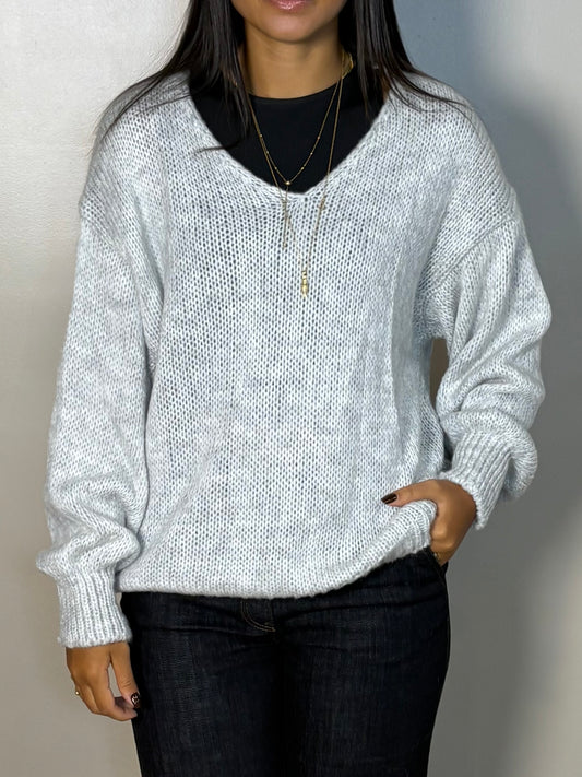 Pull tricoté col V Delia