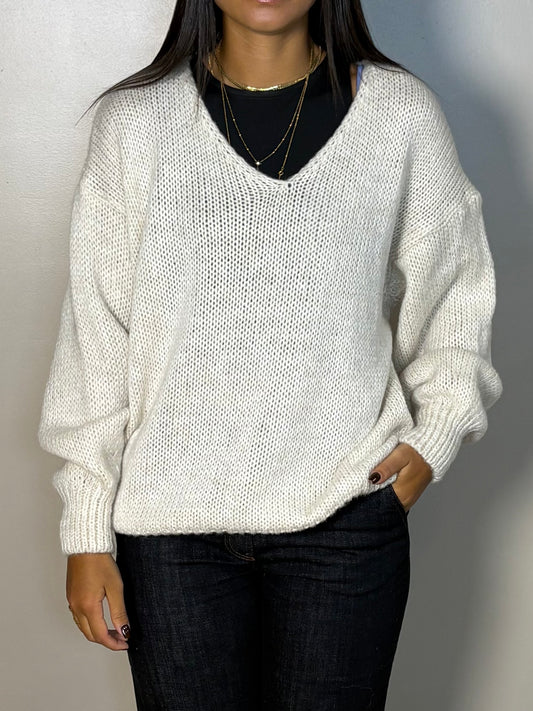 Pull tricoté col V Delia