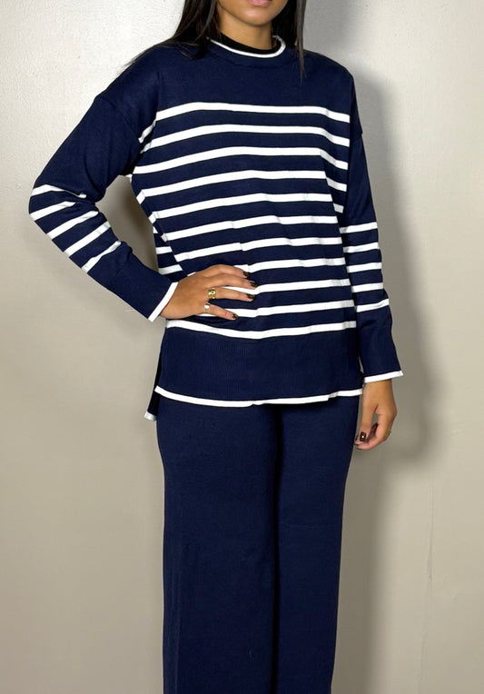 Ensemble rayé décontracté Sandy