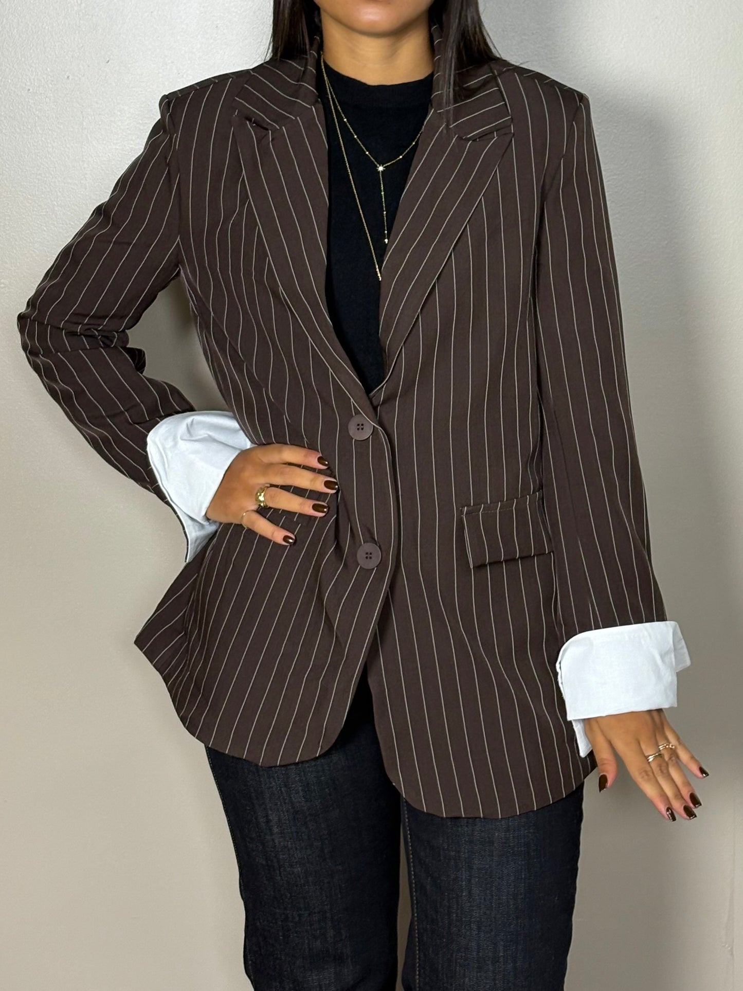 Blazer rayé avec doublure - Karen