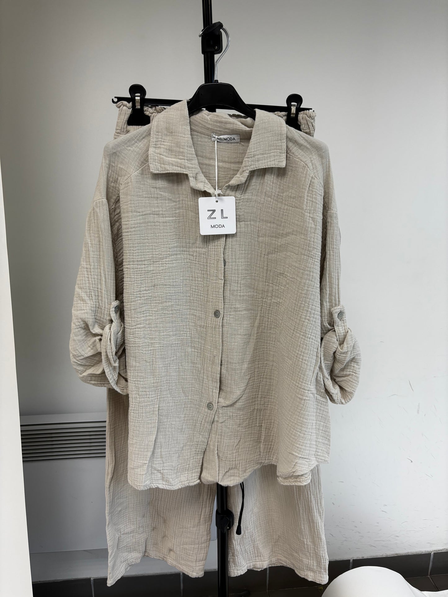 Ensemble chemise gaz de coton - P1