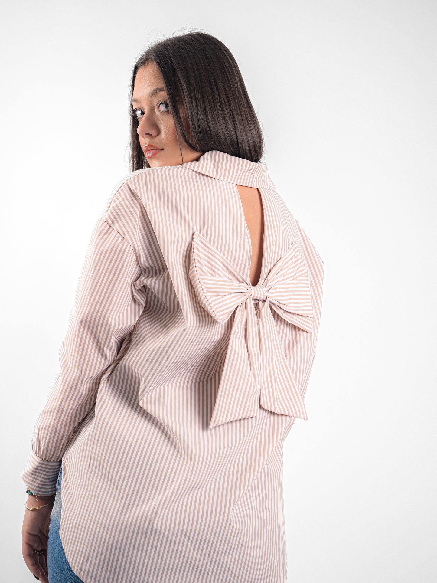 Chemise rayé à noeuds