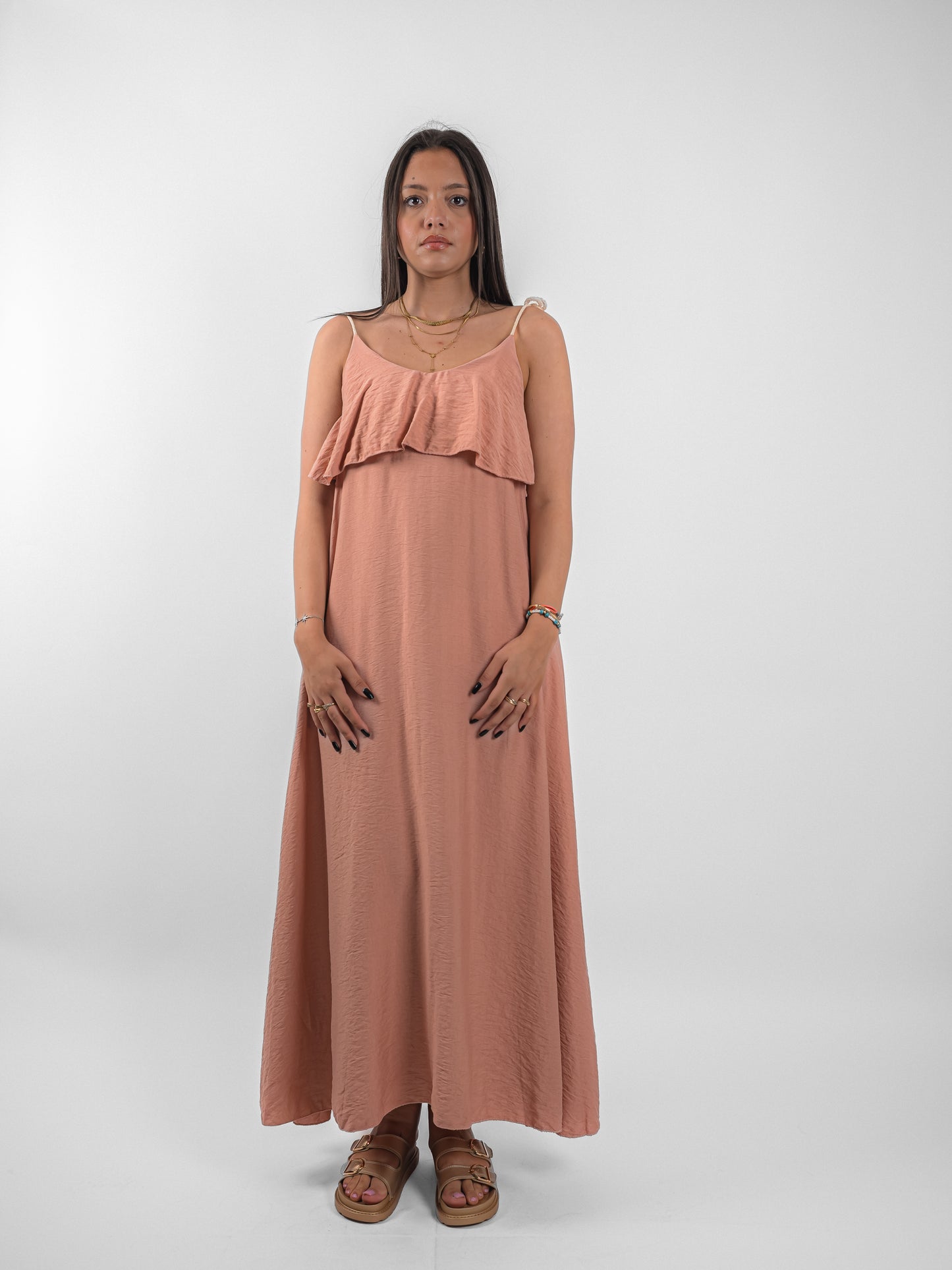 Robe longue d’été à bretelle fine - P3