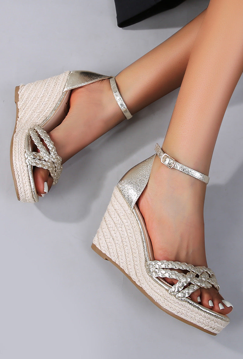 Sandales hautes compensées